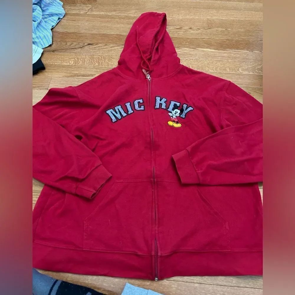 Vintage Plus Size Mickey Mouse Zip Up Jacket Hoodie